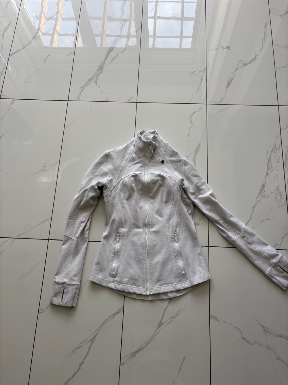 lululemon athletica White Full-Zip Bomber Jacket